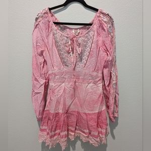 LoveShackFancy Chelie Embroidered Dress